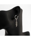 GEOMEE 1 para Bohemia Vintage dynda Earing Feather wisiorek z liśćmi liść spadek kolczyki dla kobiet biżuteria Brincos Pendiente