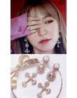 Uszy wysoki koreański moda kobiety krzyż spadek kolczyki Barque styl błyszczące Rhinestone krystaliczna imitacja perły dziewczyn