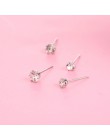 12 par/zestaw kryształowe kolczyki dla kobiet 2019 New Fashion śliczne kolczyki 4mm małe zwykłe kryształki kolczyki biżuteria pr