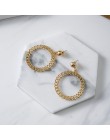 Luksusowy temperament kreatywna biżuteria wysokiej klasy eleganckie geometryczne okrągłe wesele kobiece kolczyki podkreślające o