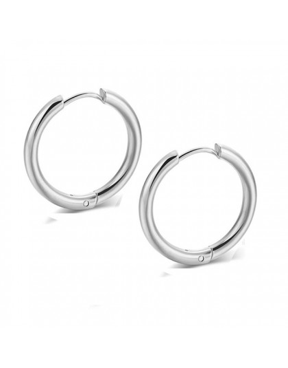 2 sztuk/zestaw ze stali nierdzewnej kolczyki małe kółka dla kobiet mężczyzn złoty srebrny czarny okrągłe do ucha pierścień kolcz