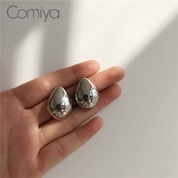 Comiya Gotic kolczyki dla kobiet biżuteria w stylu Vintage srebrny kolor stopu cynku geometryczny kształt moda punk Big Stud kol