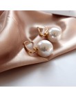 Carvejewl nowy przyjeżdża moda proste duże perły nausznice dla kobiet biżuteria koreański design eleganckie kolczyki imitacja pe