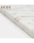 ROXI moda proste geometryczne małe koliste kolczyki dla kobiet minimalistyczny biżuteria koreański oryginalna 925 Sterling Silve