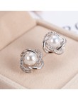 2020 moda Plated Crystal Star Pearl Ear Stud kolczyki dla kobiet biżuteria ślubna akcesoria dla nowożeńców Boucle D'oreille Femm