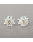 Boutique Lady Shining Flower Fashion 925 Sterling Silver Stud kolczyk chrząstka Piercing kolczyki biżuteria boho prezent dla kob