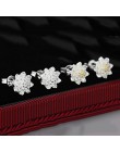 Boutique Lady Shining Flower Fashion 925 Sterling Silver Stud kolczyk chrząstka Piercing kolczyki biżuteria boho prezent dla kob