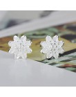 Boutique Lady Shining Flower Fashion 925 Sterling Silver Stud kolczyk chrząstka Piercing kolczyki biżuteria boho prezent dla kob