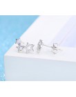 925 Sterling Silver Hollow Star cyrkon stadniny kolczyki prosta biżuteria dla kobiet boucle d'oreille S-E151