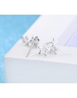 925 Sterling Silver Hollow Star cyrkon stadniny kolczyki prosta biżuteria dla kobiet boucle d'oreille S-E151