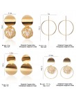 Modne kolczyki dla kobiet 2019 oświadczenie geometryczne metalowe kobiece kolczyki zwisają Trendy biżuteria akcesoria