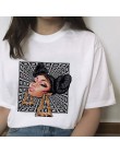Nowe kolczyki dziewczęce T-shirt z nadrukiem damskie Harajuku moda T-shirt grafika kreskówka T-shirt koreański styl topy kobiety