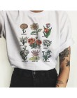 Harajuku Vintage Wildflower Graphic Tshirt kobiety Kawaii Cartoon wegańskie kwiatowy Print koszulkę Femme moda Grunge estetyczne