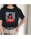 Vintage lato Harajuku diabeł list drukuj zabawa luźna krótka rękaw gotyckie bluzki tees Cartoon Casual Ulzzang kobieta t-shirt p