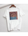 Vintage lato Harajuku diabeł list drukuj zabawa luźna krótka rękaw gotyckie bluzki tees Cartoon Casual Ulzzang kobieta t-shirt p