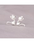 925 Sterling Silver łączenie Cute Animal stadniny kolczyki dla kobiet Casual Style Girl kolczyki osobowość sterling-srebrny-biżu