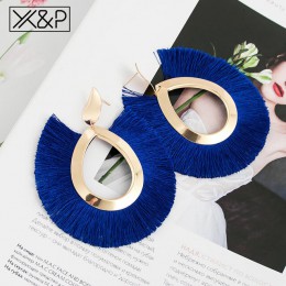 X & P moda czeski duży frędzel kolczyki dla kobiet 2019 Trendy komunikat duże Fringe spadek dynda kolczyk Za Pendientes biżuteri