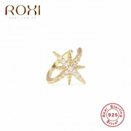 ROXI Fashion Star Ear Cuff nie przebili Micro Pave CZ cyrkon małe rozmiary dziewczyna kolczyk klip dla kobiet 925 Sterling Silve