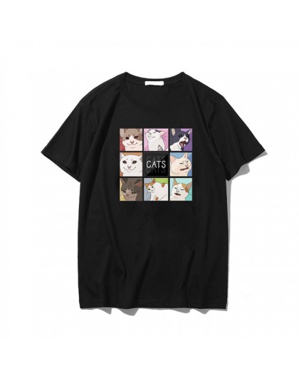 Damska koszulka z krótkim rękawem, kot koszule z nadrukiem dropshipping ubrania ubrania vintage koszulki koszulka wegańskie kosz