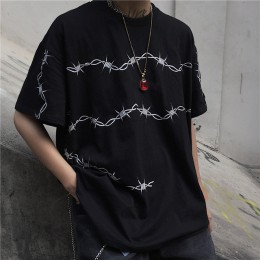Harajuku t-shirty damskie Streetwear T Shirt luźna krótka rękaw Unisex Tees odzież dla par Grunge topy Tumblr