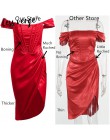 Lessverge elegancka off ramię czerwona długa sukienka na przyjęcie kobiety split asymetryczna jesienno-zimowa sukienka świąteczn