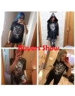 T Shirt kobieta 2019 Gothic Star Punk Cat koszule z nadrukiem Galaxy z krótkim rękawem nadruk kota czarny luźny Punk Casual Femm