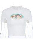 ArtSu Kawaii Cartoon różowy top krótki rękaw krótki top lato Casual śliczne kobiety T koszula koszulka Femme moda ASTS20378