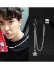 Moda biżuteria 1 sztuk KPOP Bangtan Boys Album JIMIN gwiazda stadniny kolczyki ze stali nierdzewnej podwójne przebite kolczyki g