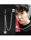 Moda biżuteria 1 sztuk KPOP Bangtan Boys Album JIMIN gwiazda stadniny kolczyki ze stali nierdzewnej podwójne przebite kolczyki g