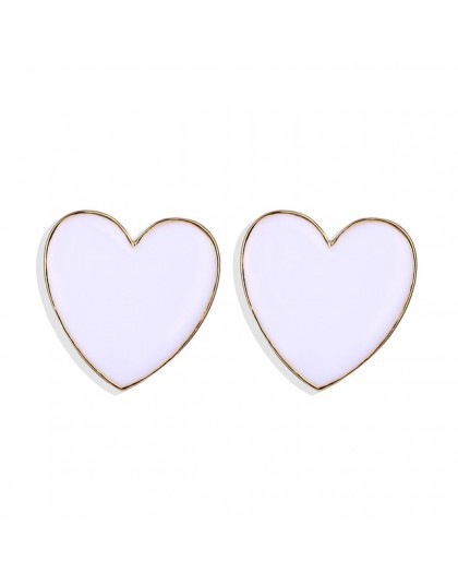 2019 Street Style czarny biały różowy żółty serce stadniny kolczyki dla kobiet śliczny piękny miłość serce oświadczenie kolczyk 