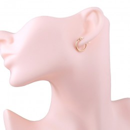 Małe średnie duże kolczyki w kształcie obręczy ze stali nierdzewnej dla kobiet złoty kolor srebrny hurtownia akcesoria do uszu b