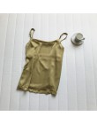 2020 lato kobiety seksowna satyna Camis rocznika luksusowe sztuczny jedwab błyszczące Camisole jednokolorowe podkoszulki