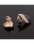 Wysokiej jakości kryształ Rhinestone łza kropla kształt nausznice nie Piercing dla kobiet ślub luksusowe kolczyki bez otworu now