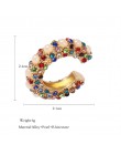 Itenice Bohemia kryształowa nausznica dla kobiet dziewczyna Multicolor wieżowych w kształcie litery C klipsy Rhinestone Earcuffs
