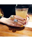 AOMU 2019 nowy projekt srebrna metalowa kula geometryczne okrągłe koło Ring Finger dla kobiet Wedding Party biżuteria prezent
