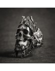 EYHIMD unikalne bogowie wojny Ares pierścienie czaszki Punk Rock wojownik stal nierdzewna 316L pierścień mężczyzna biżuteria dla