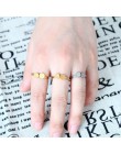 List pierścionek obrączki dla par ze stali nierdzewnej dla kobiet palec kobieta pierścień list zestaw zaręczynowy miłość złoto s