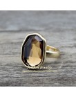 Anslow Trendy marka moda biżuteria srebrny złoty kolor duże nieregularne kryształowy palec pierścień dla kobiet ślub zaręczyny L