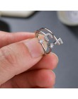 Spersonalizowane niestandardowe regulowane układanie A-Z 26 liter początkowe małe serce pierścienie dla kobiet złoty kryształ ob