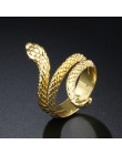Kinel moda złote pierścienie węża dla kobiet metale ciężkie pierścień Punk Rock Vintage biżuteria dla zwierząt hurtowych Drop Sh