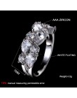LXOEN moda Mona Lisa srebrny kolor pierścionek zaręczynowy AAA cyrkon obrączki dla kobiet biżuteria Crystal akcesoria anillos