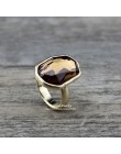 Anslow Trendy marka moda biżuteria srebrny złoty kolor duże nieregularne kryształowy palec pierścień dla kobiet ślub zaręczyny L