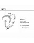 ANENJERY prosta cyrkonia Moon Star 925 srebro pierścionki dla kobiet dziewczyna regulowany rozmiar S-R467