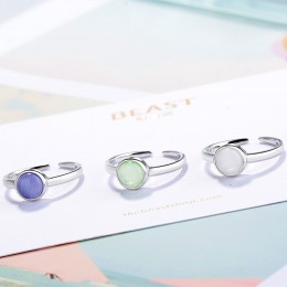 Nowe mody słodki pierścionek z kamieniem księżycowym dla kobiet prosty otwarty pierścionek kobiet koreańska biżuteria hurtowych