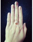 Najwyższa jakość R149 Snake Show pierścionek koralikowy różowe złoto kolor austriackie pomarańczowe kryształy pełne rozmiary pie