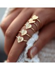 Spersonalizowane niestandardowe regulowane układanie A-Z 26 liter początkowe małe serce pierścienie dla kobiet złoty kryształ ob