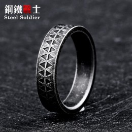 Żołnierz ze stali moda prosty pierścień dla kobiet i mężczyzn popularna gorąca sprzedaż biżuteria w stylu viking