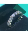 40 style pierścień przyrzeczenia prawdziwe 925 srebro AAAAA Cz kamień komunikat Party obrączka pierścionki dla kobiet biżuteria 