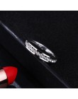 CACANA stalowe pierścienie ze stali nierdzewnej dla kobiet 4mm CZ Surround biżuteria sztuczna hurt