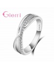 Cyrkonia pierścionki dla kobiet wypełniony kryształ typu Trendy moda 925 srebro pierścionki biżuteria biżuteria hurtowych